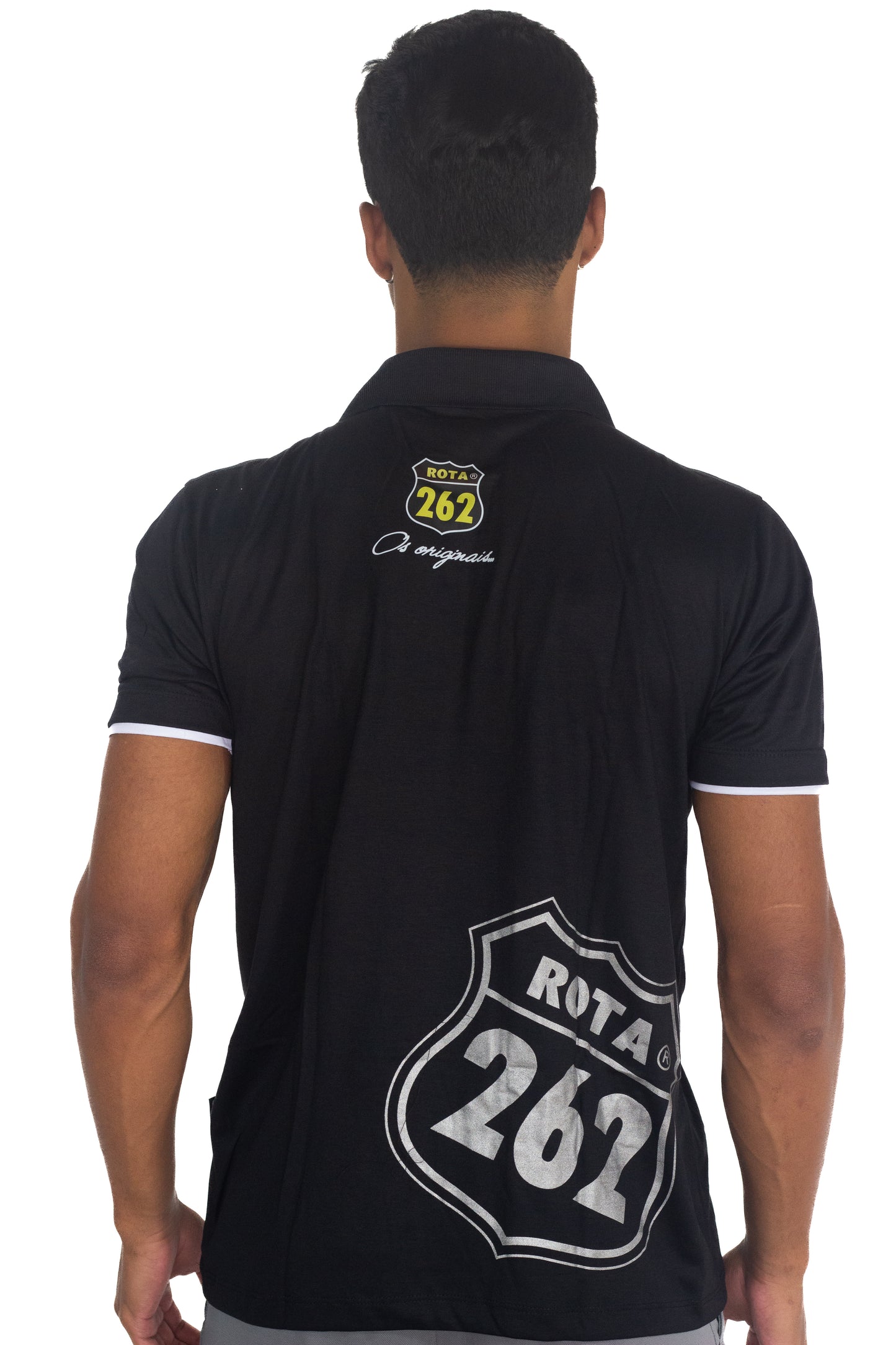 Camisa Polo com escrita Rota 262