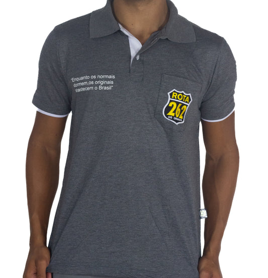 Camisa Polo com escrita Rota 262